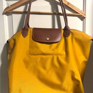 Longchamp Tote Bag with Brown Accents